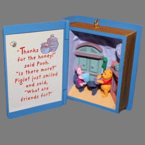 Hallmark  a visit piglet winnie the pooh 1998 christmas ornament - Picture 2 of 6